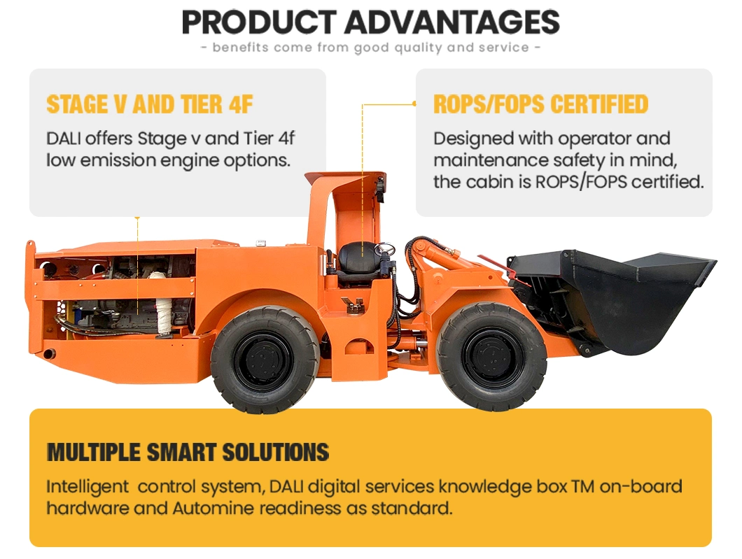 Competitive price load haul dump machine WJ-0.6 standard quality underground wheel mucking loader